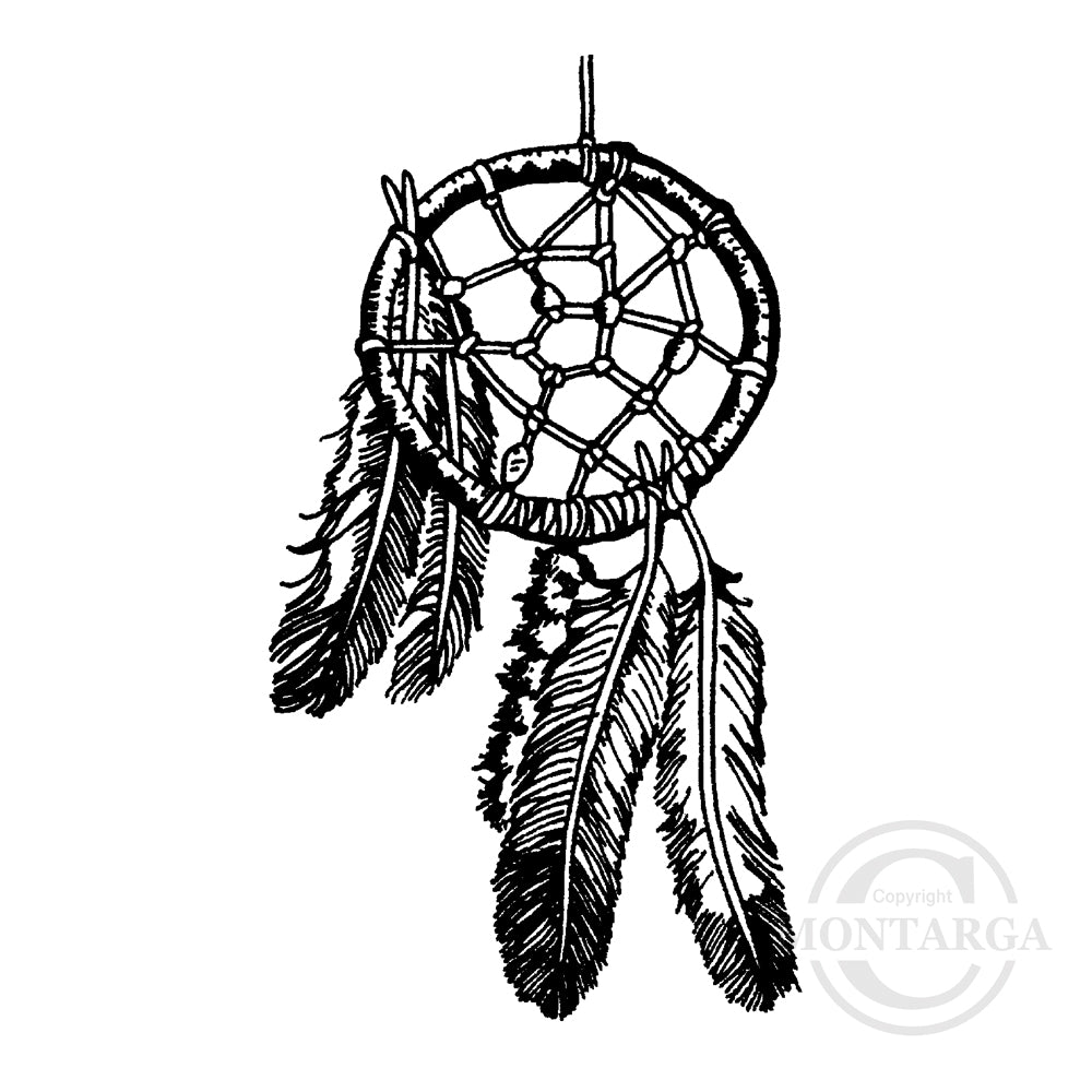 3710 FF - Dream Catcher Rubber Stamp