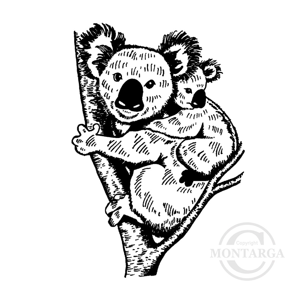 3733 E Koala Rubber Stamp