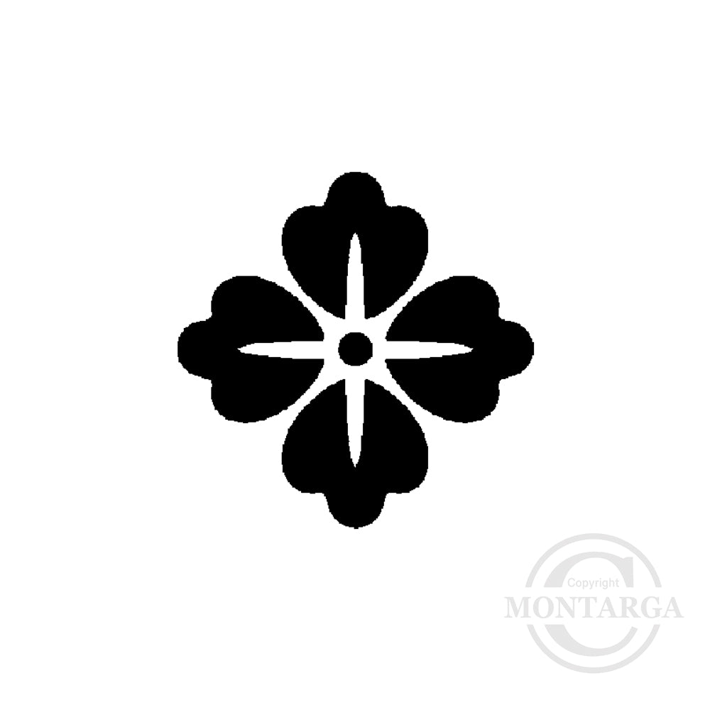 3766 A - Small Flower Pattern Rubber Stamp