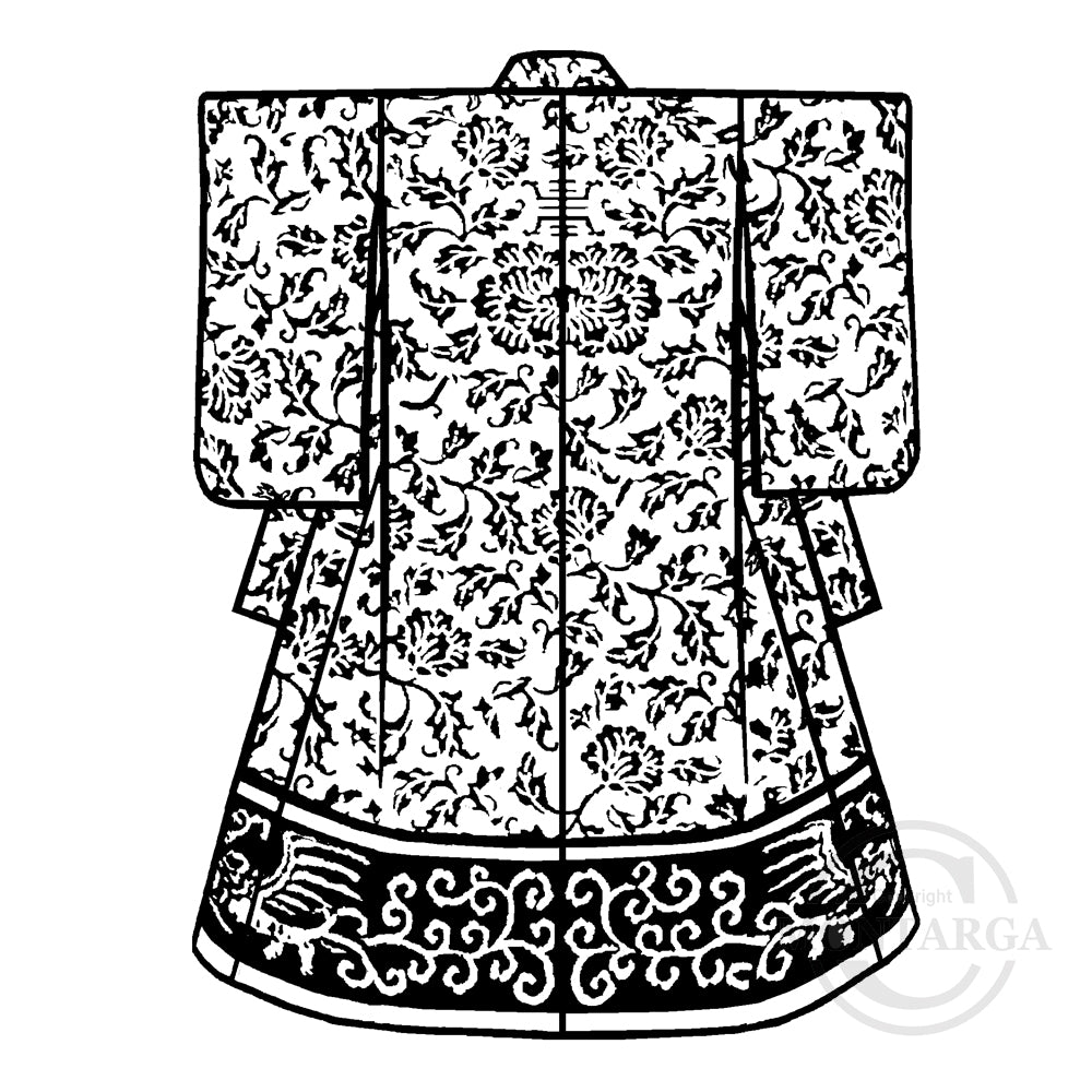 3772 GG - Kimono Rubber Stamp