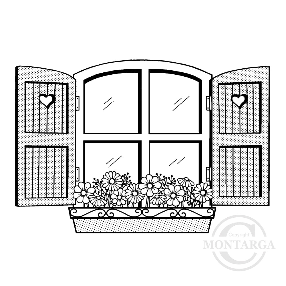 3848 GG - Window Rubber Stamp