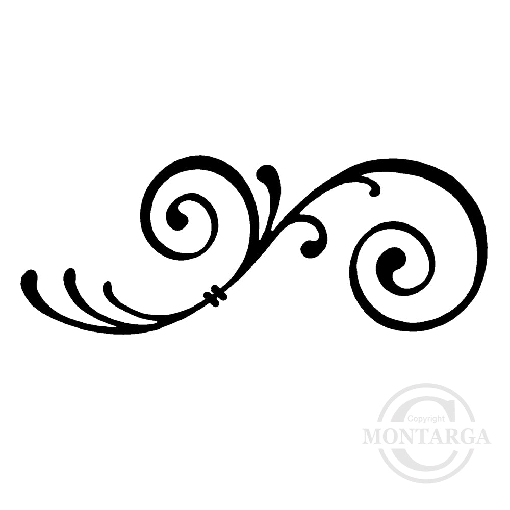 3925 FF - Swirl Pattern Rubber Stamp