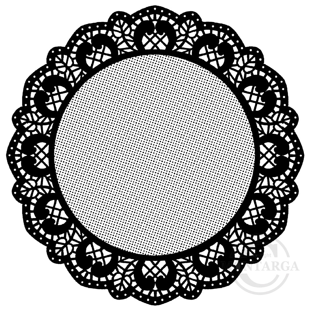 3935 H - Doily Rubber Stamp