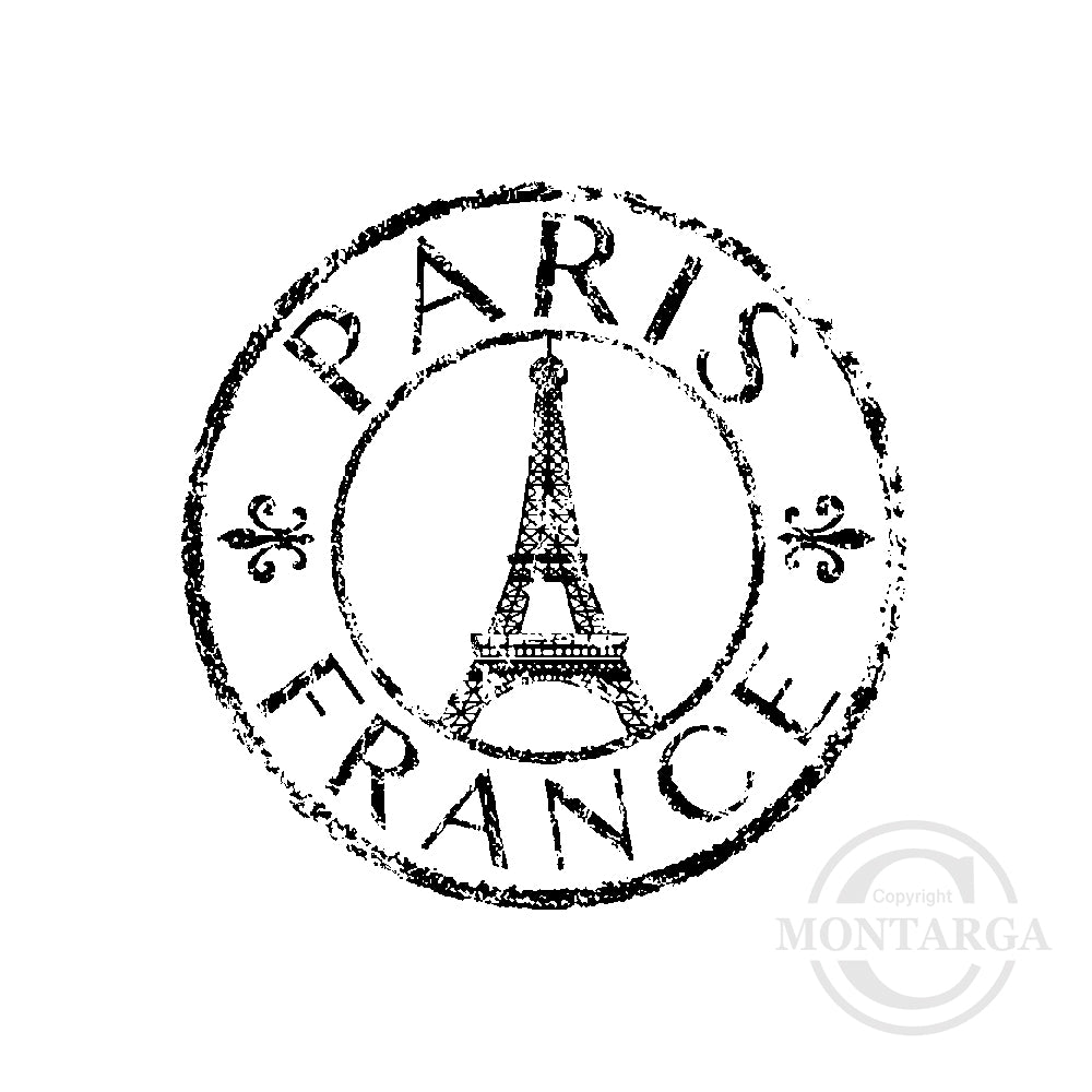 3940 C - Paris Postmark Rubber Stamp
