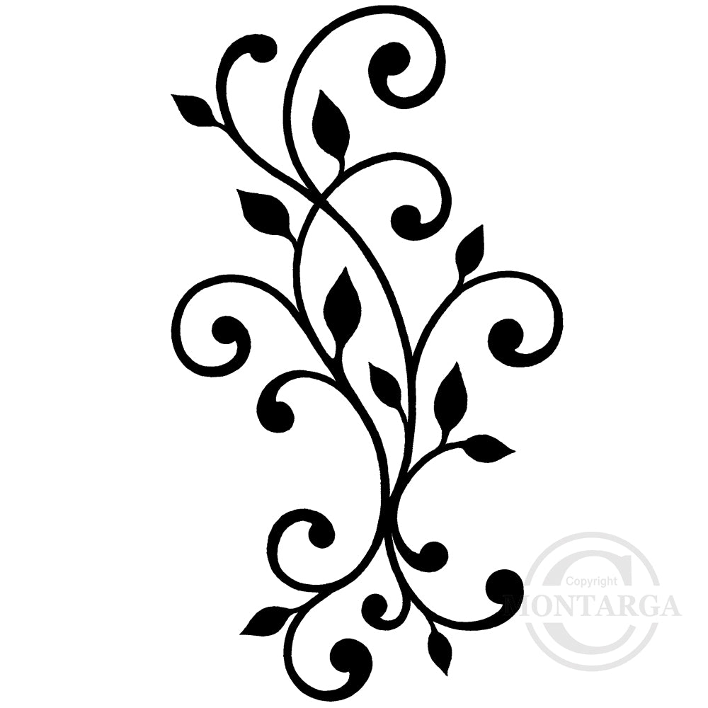 3944 GGG - Large Swirl Pattern Rubber Stamp