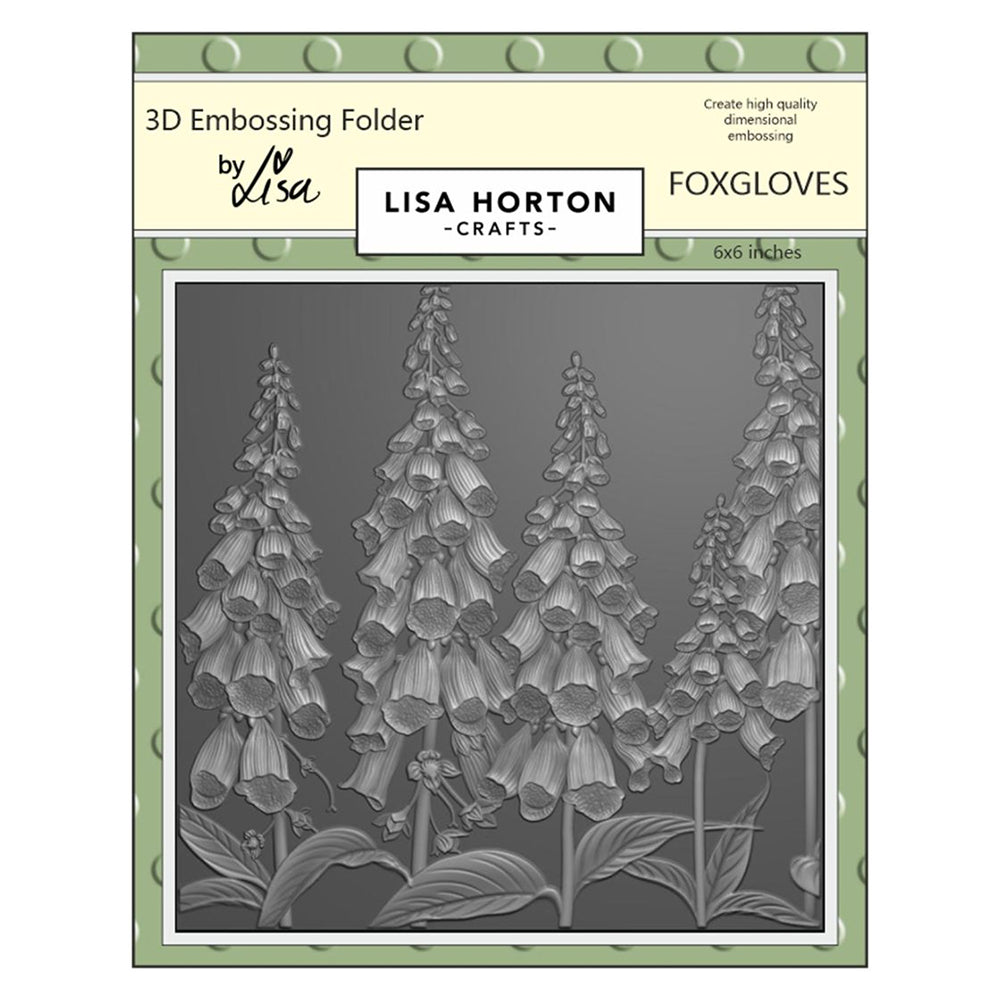 Lisa Horton 3D Embossing Folder - Foxgloves