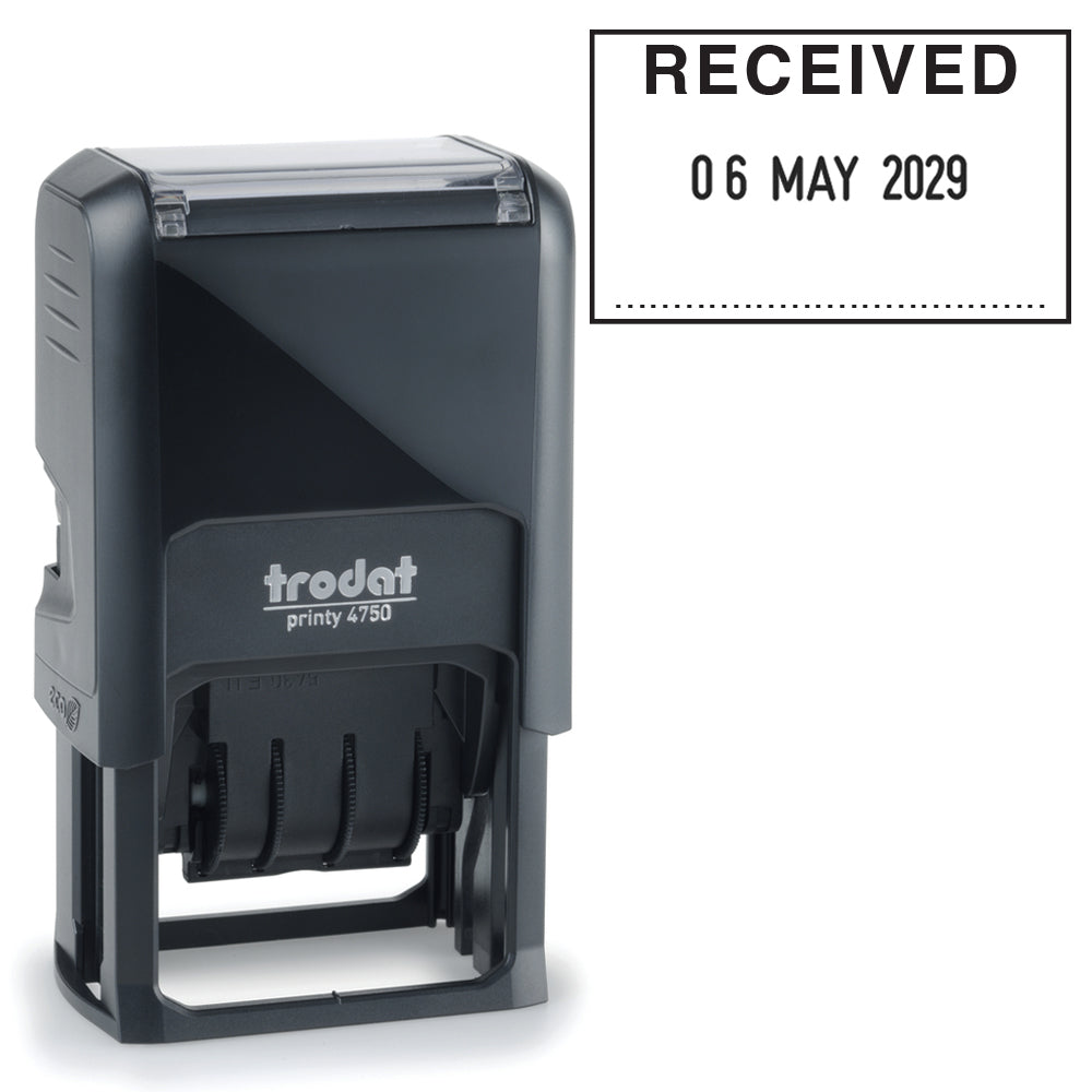Trodat 4750 Self Inking Dater Stamp - RECEIVED