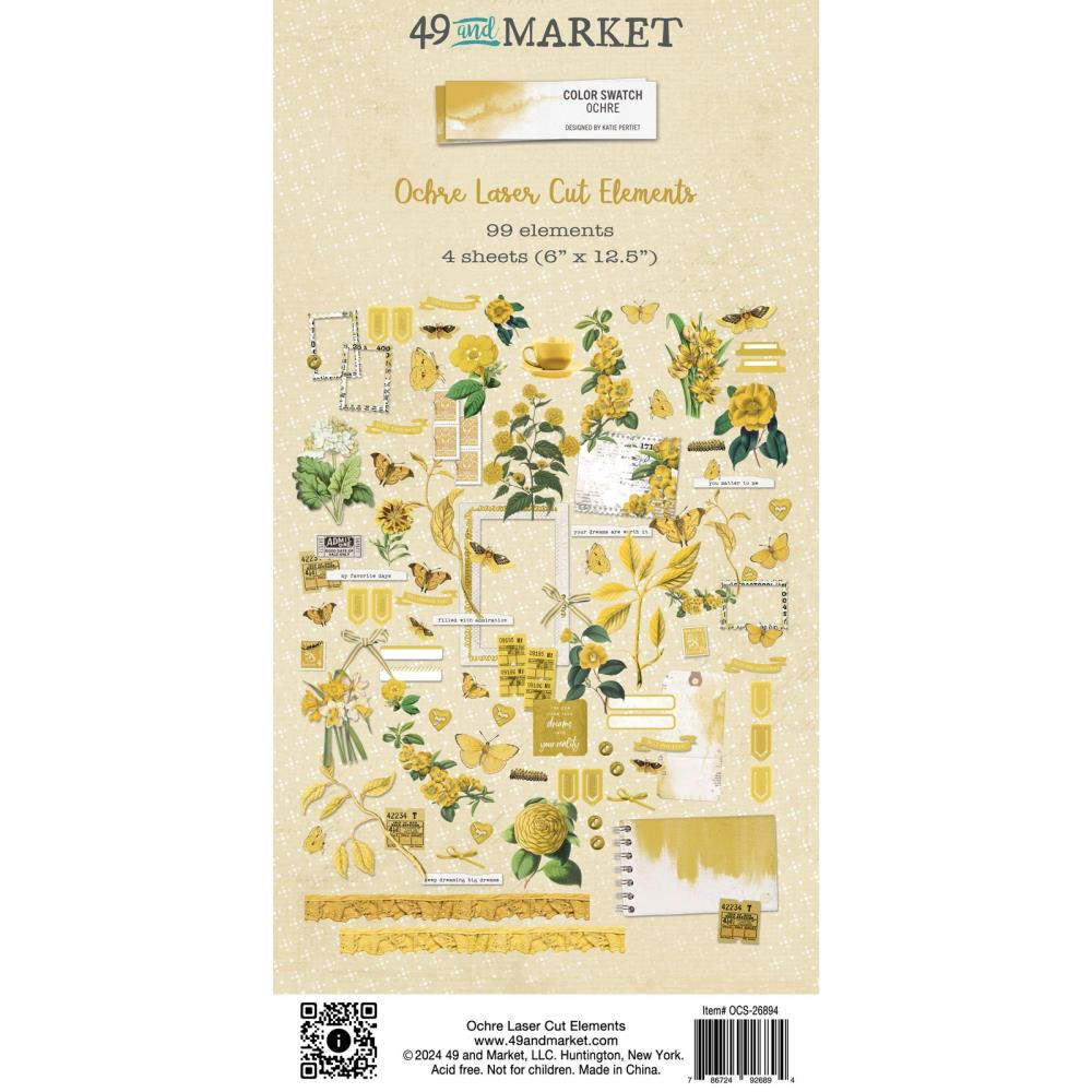 49 and Market Colour Swatch Ochre Laser Cut Elements