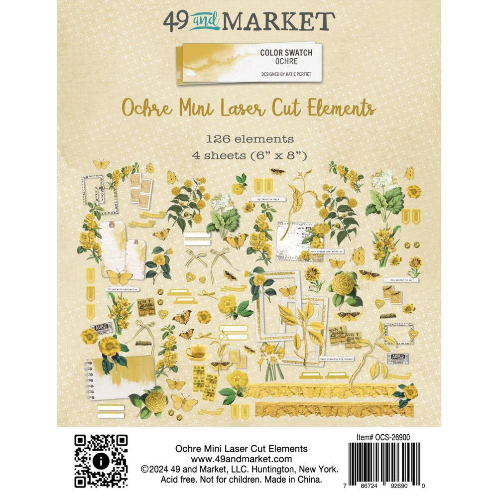 49 and Market Colour Swatch Ochre Mini Laser Cut Elements