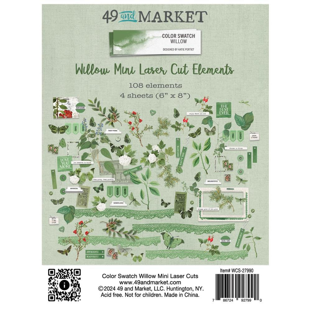 49 and Market Colour Swatch Willow Mini Laser Cut Elements