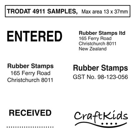 Trodat 4911 - Custom Self Inking Stamp 14 x 38mm