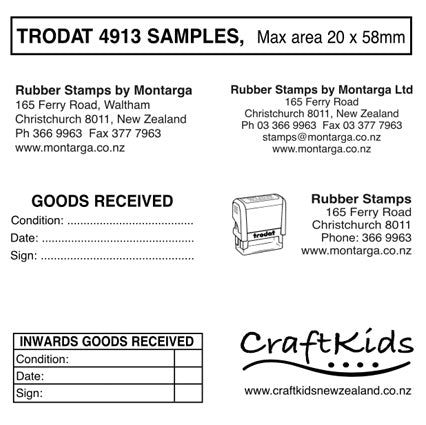 Trodat 4913 - Custom Self Inking Stamp 22 x 58mm