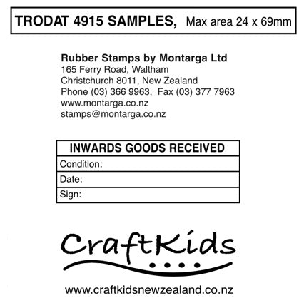 Trodat 4915 - Custom Self Inking Stamp 25 x 70mm