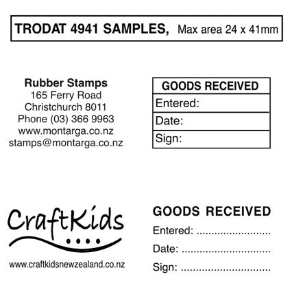 Trodat 4941 - Custom Self Inking Stamp  24 x 41mm