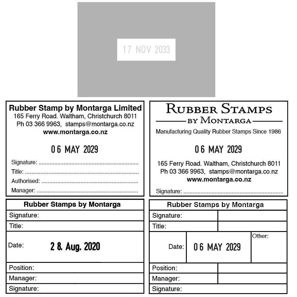 Trodat 5480 Self Inking Date Stamp - With Custom Text