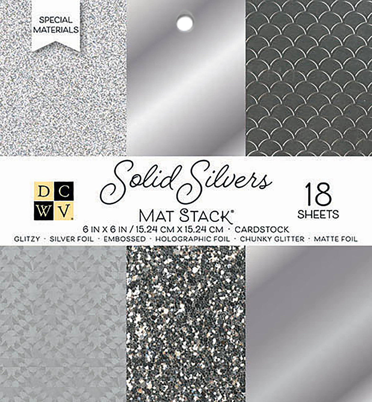 DCWV 6x6 Mat Stack - Solid Silvers