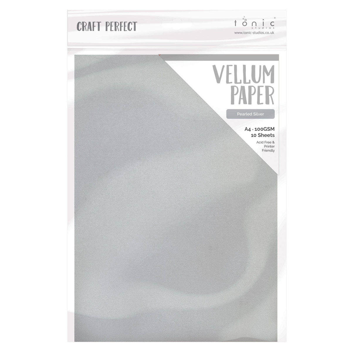Tonic Studios Vellum Paper - Pearled Silver 9998E