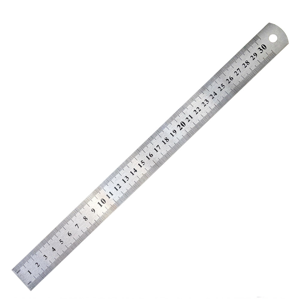 Birch Thin Ruler Metal - 30cm 12 inches