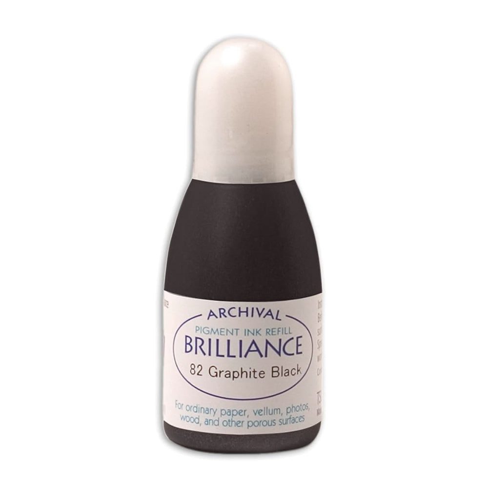 Tsukineko Brilliance Pigment Reinker Bottle - Graphite Black