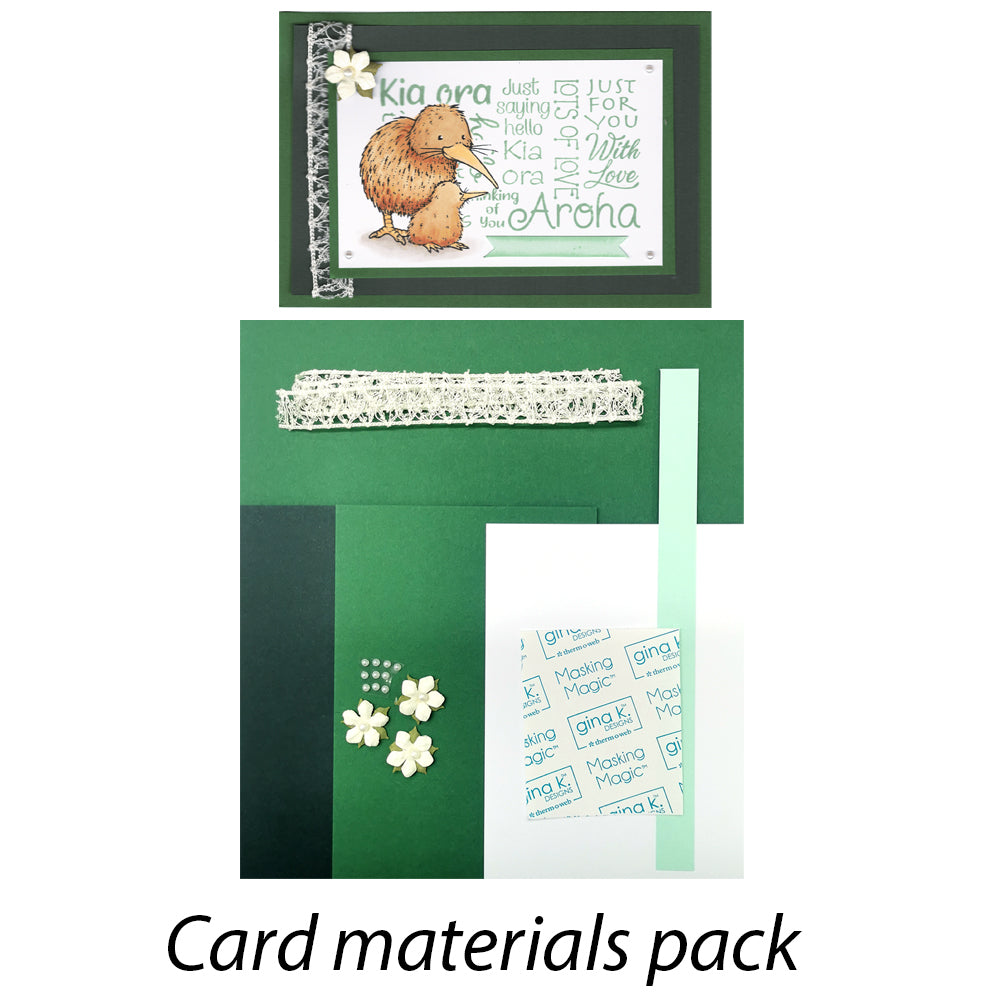 Card Materials Pack - Kia Ora Kiwis - Green