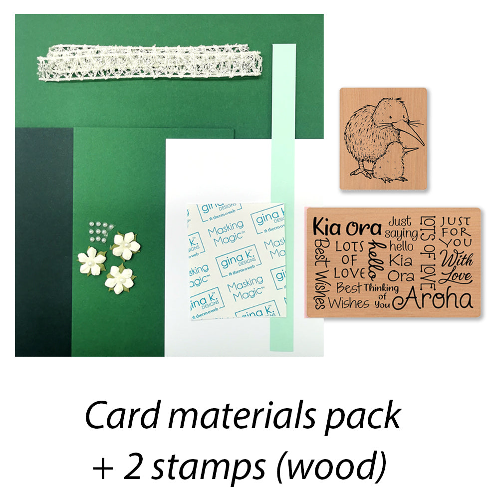 Card Materials Pack - Kia Ora Kiwis - Green