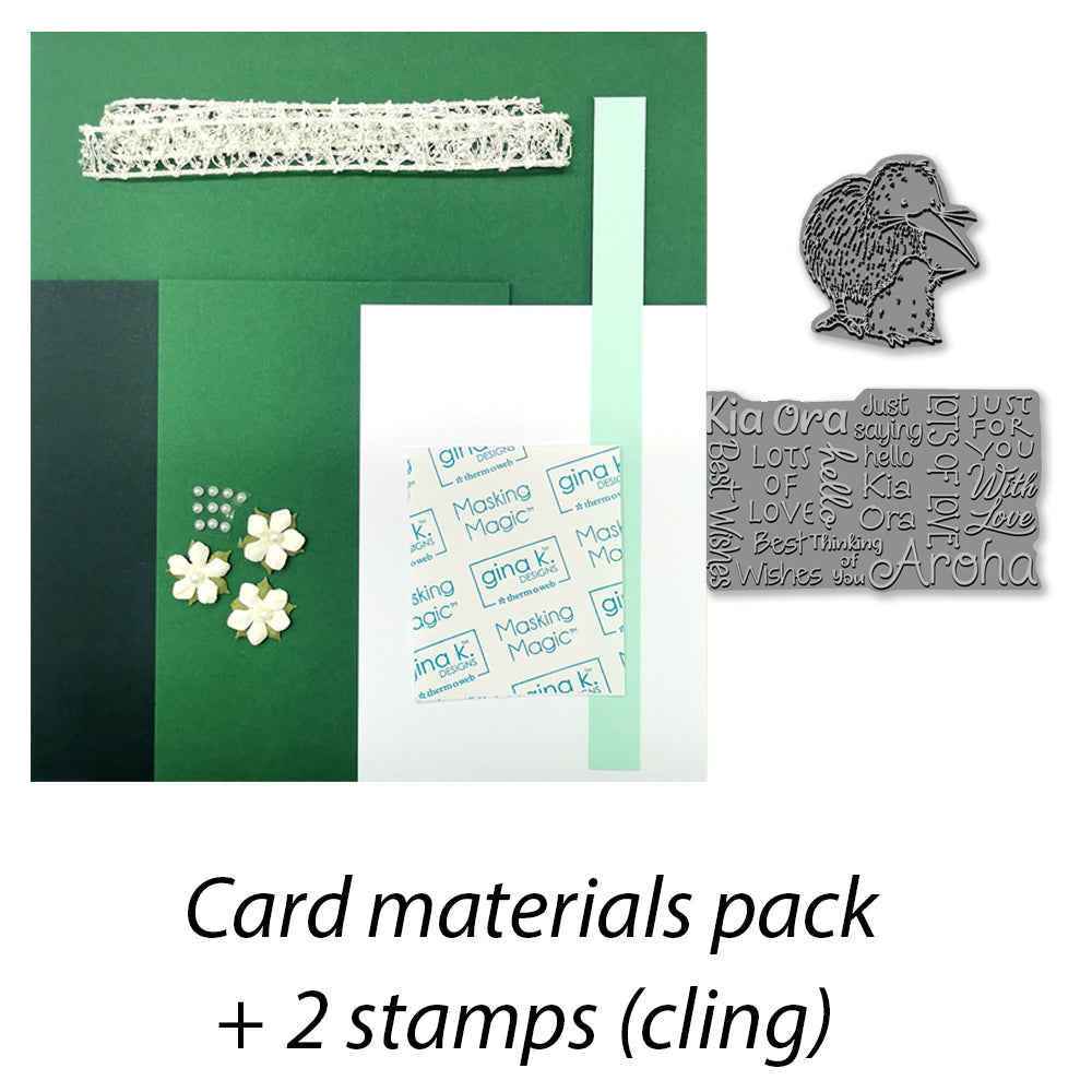 Card Materials Pack - Kia Ora Kiwis - Green