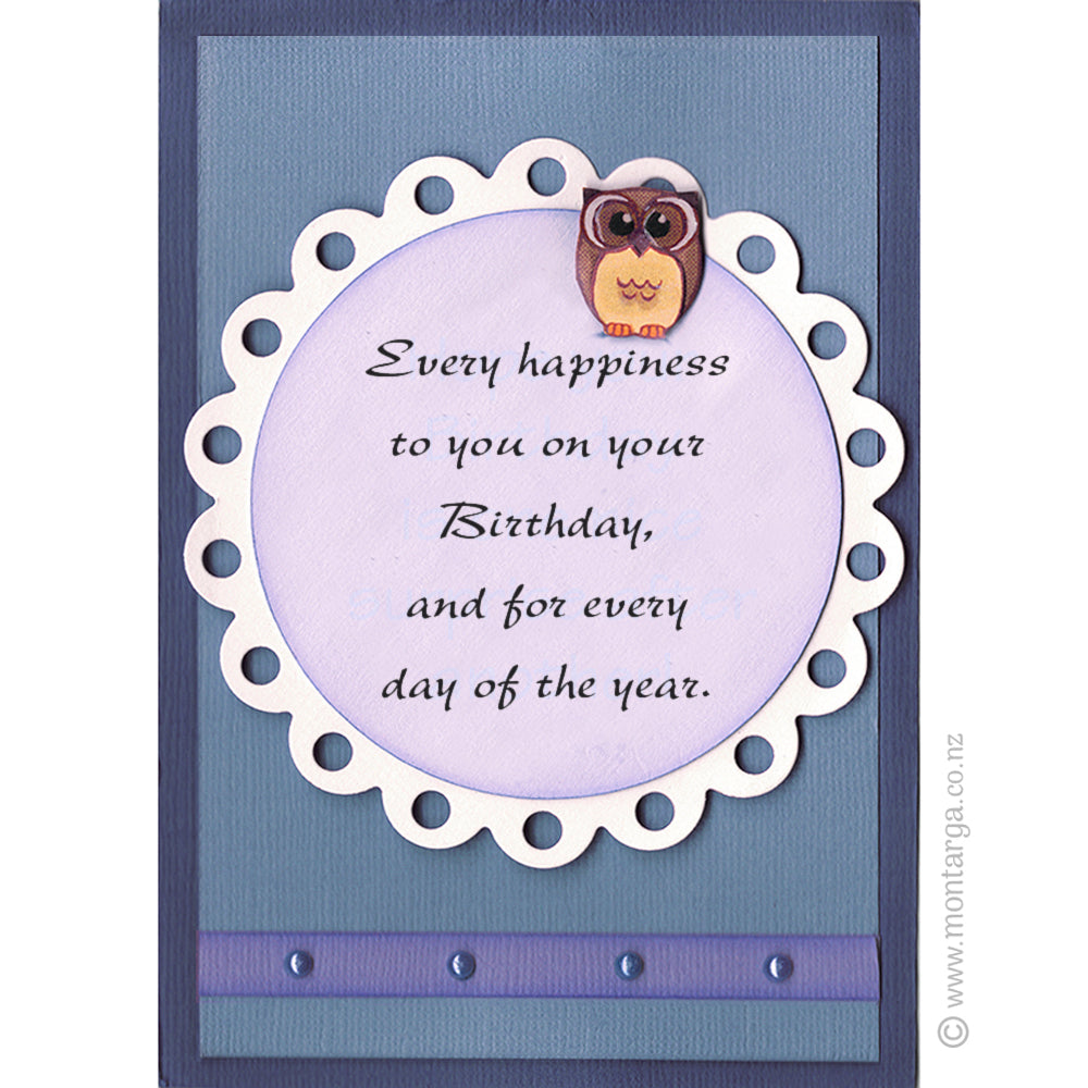 0137 F - Birthday Wording Rubber Stamp