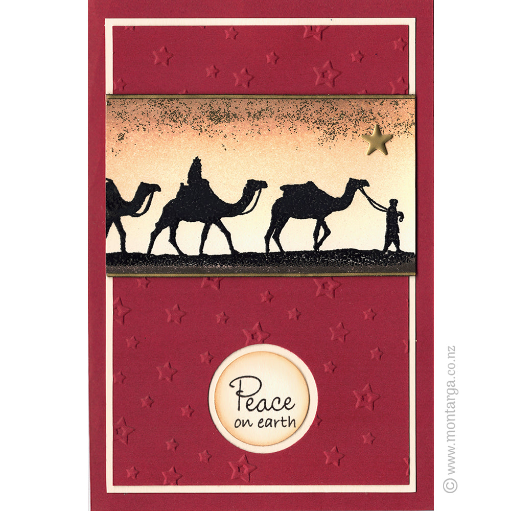 2364 A - Peace On Earth Wording Rubber Stamp