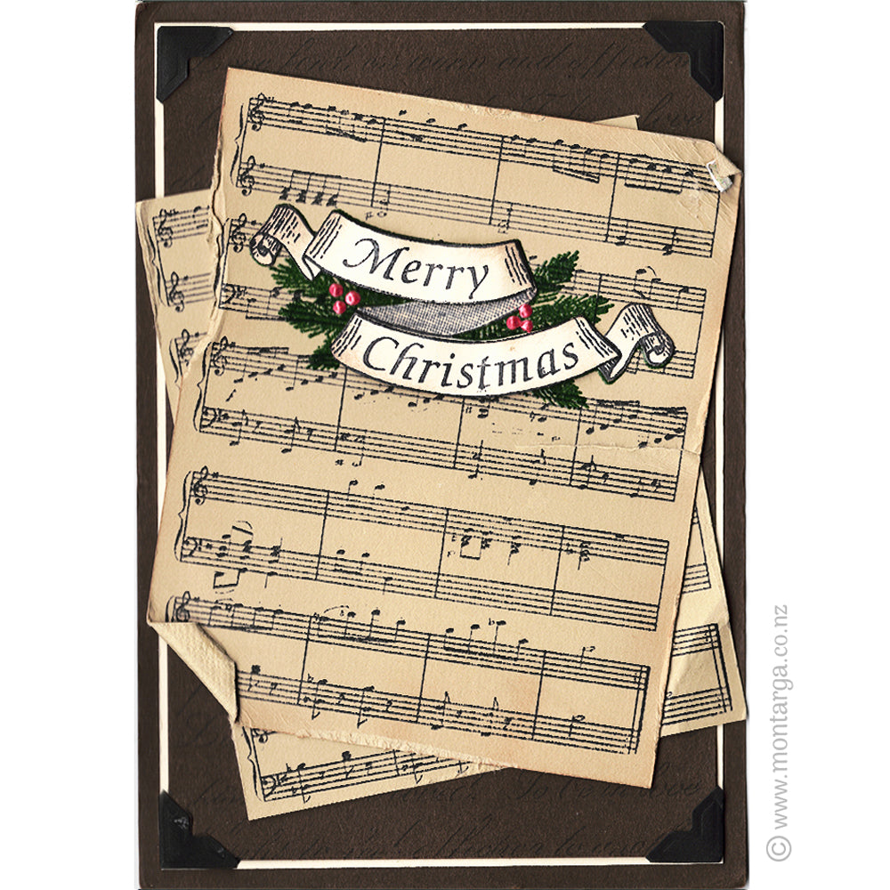 2648 I - Music Background Rubber Stamp