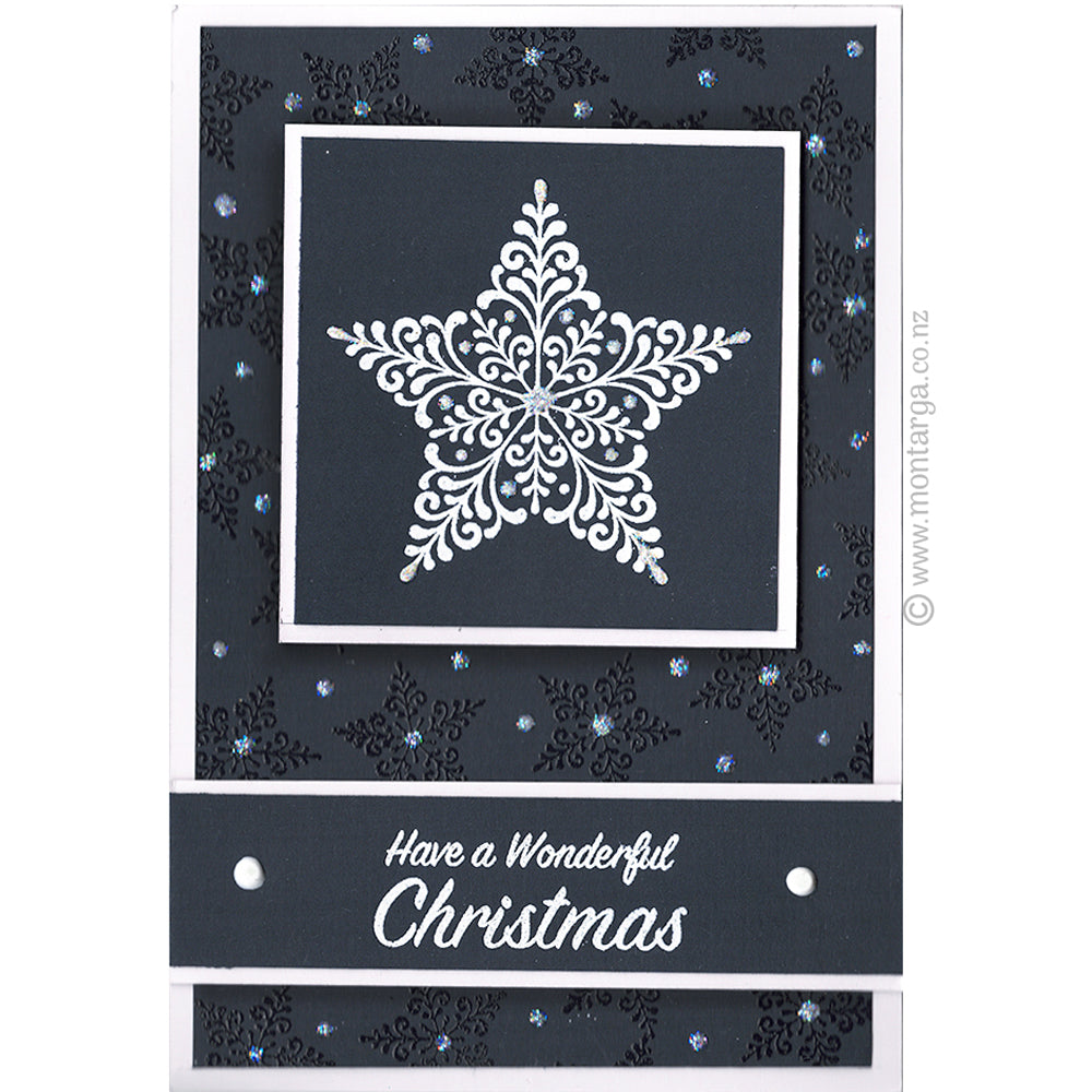 Card Sample - Filigree Star - Navy