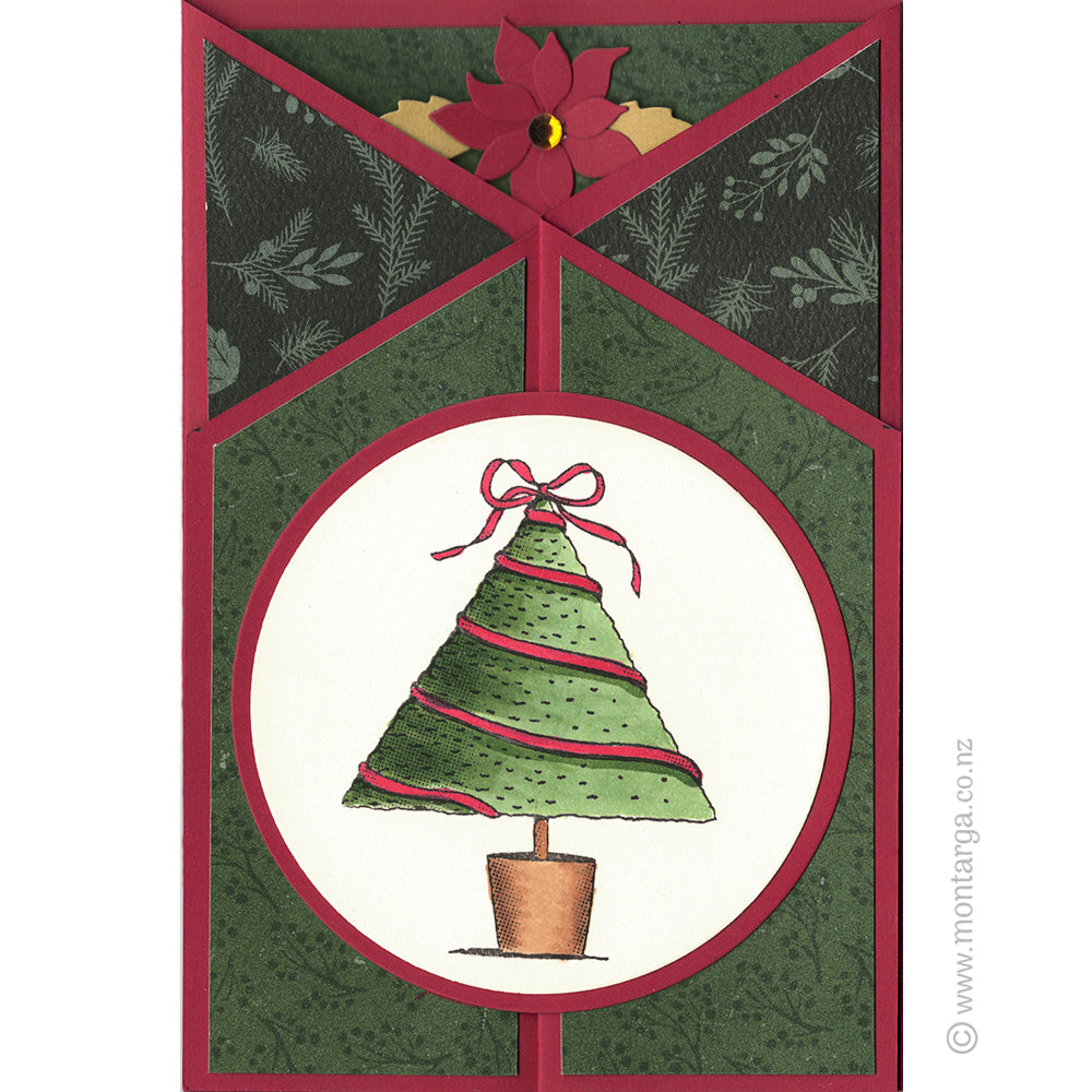 Card Sample - Christmas Tree - Reverse Gate Fold