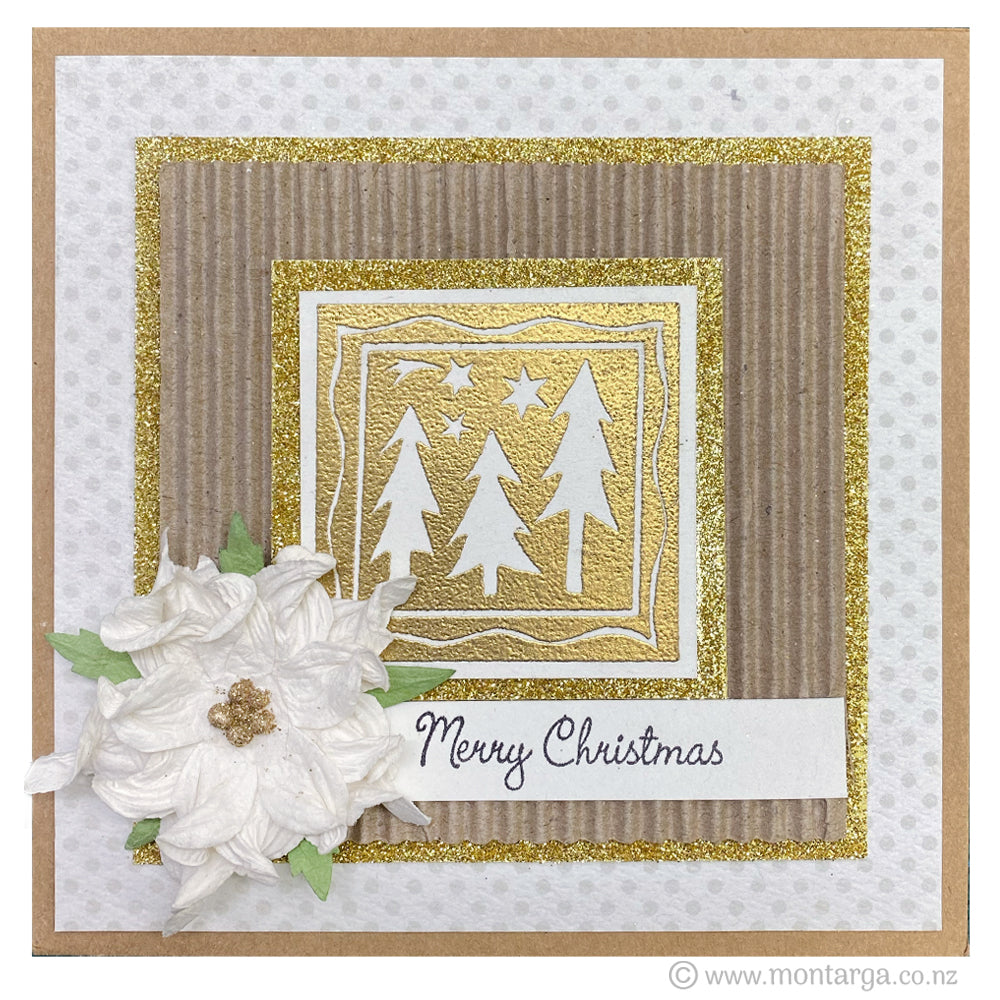 2390 B - Merry Christmas Wording Rubber Stamp