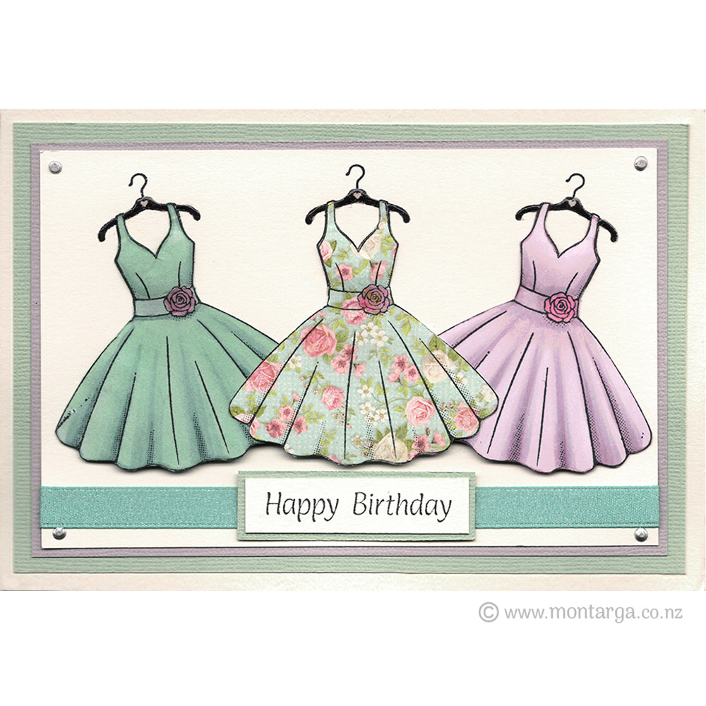 2696 G - Simple Dress Rubber Stamp