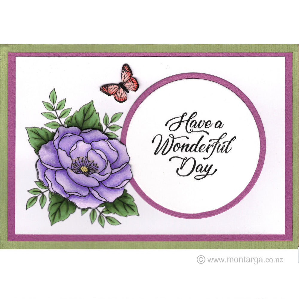 1393 A, C or G - Butterfly Rubber Stamp