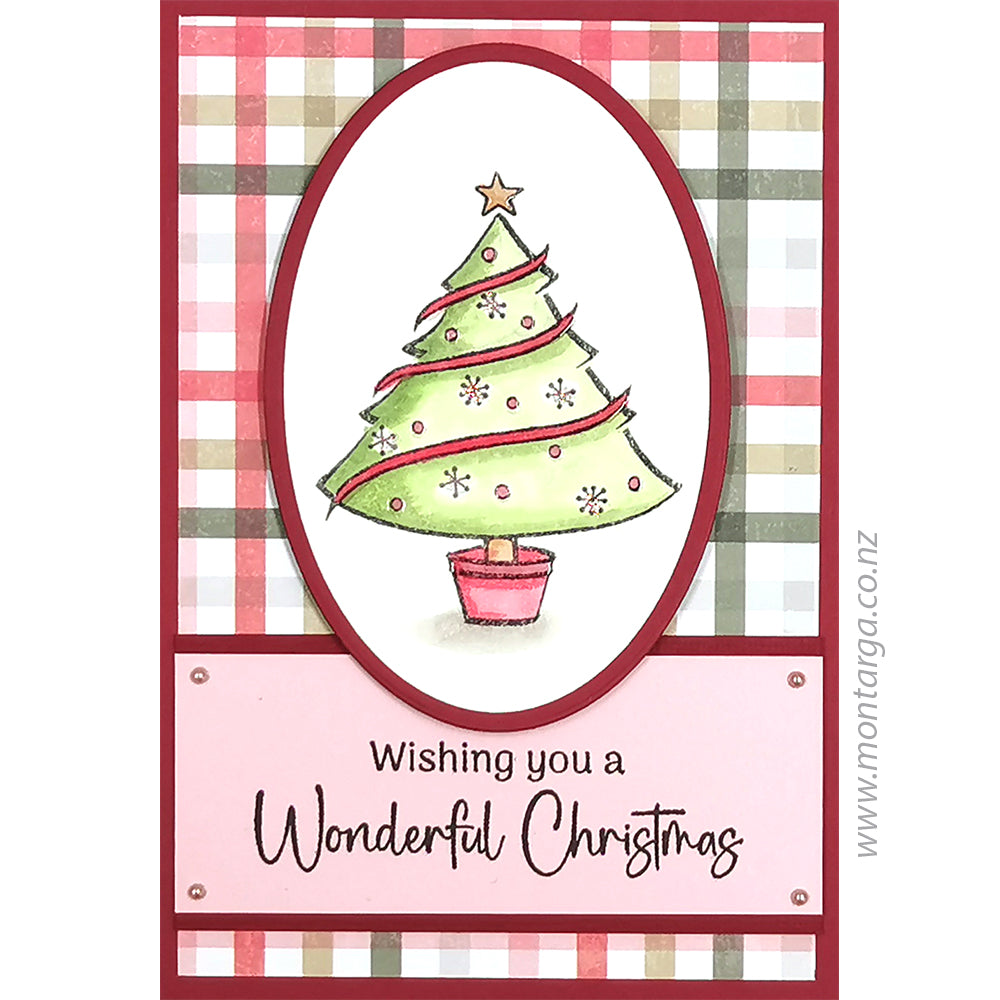2203 G - Fun Christmas Tree Rubber Stamp