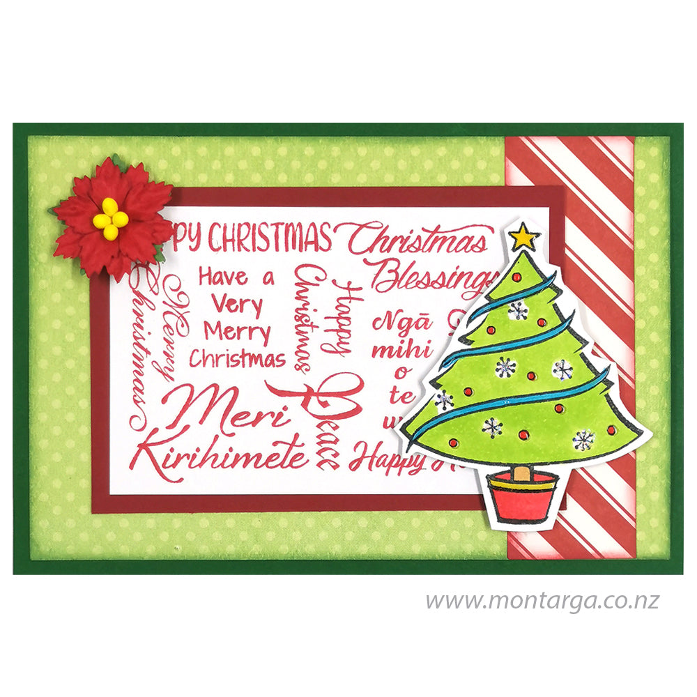 2203 G - Fun Christmas Tree Rubber Stamp