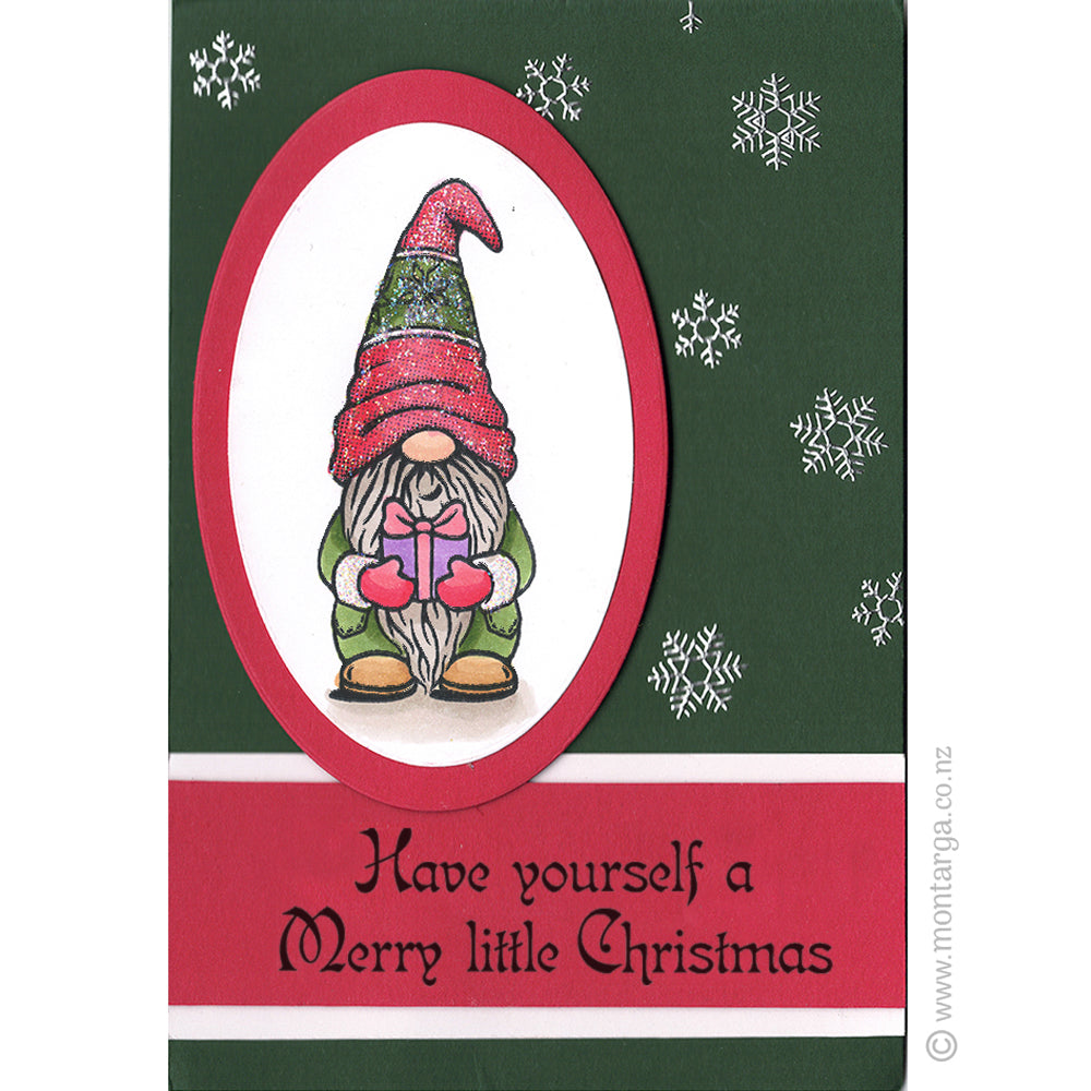 2342 BB - Merry Little Christmas Wording Rubber Stamp