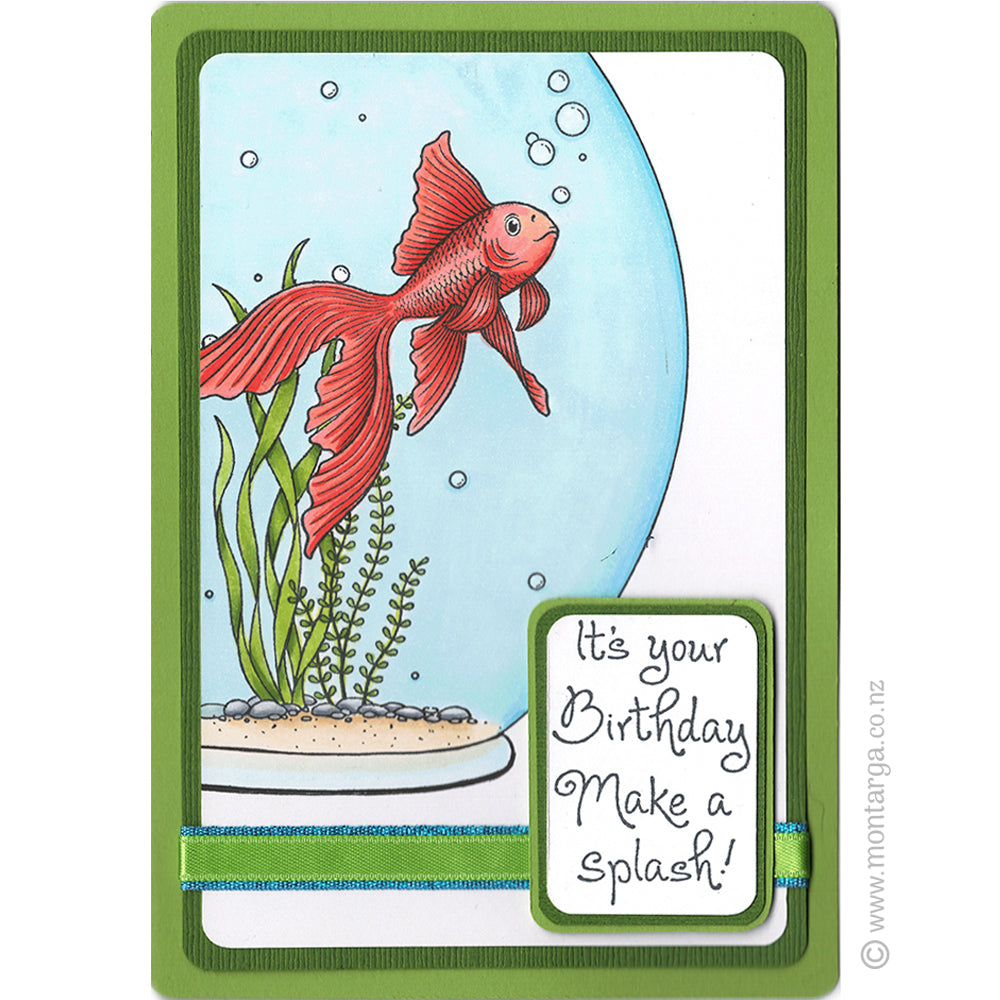 1497 D - Make a Splash Rubber Stamp