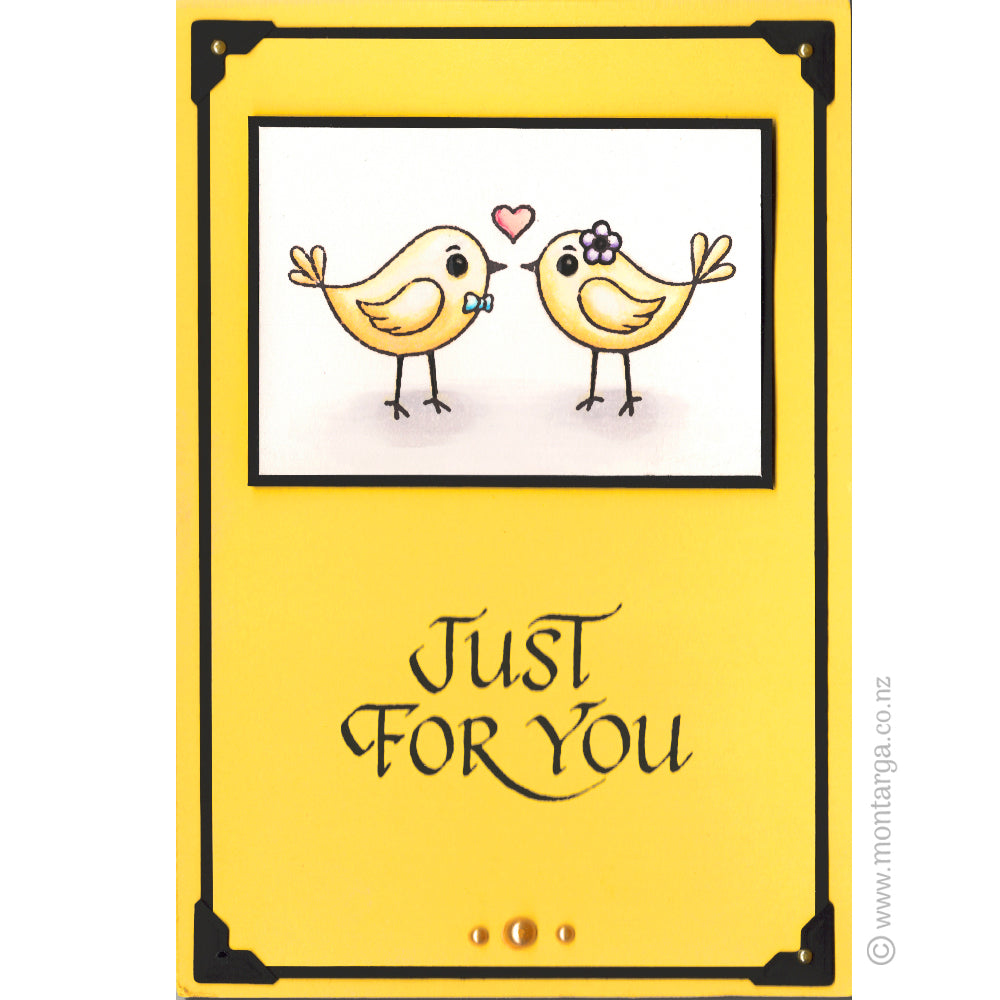 0296 E - Just For You Wording Rubber Stamp