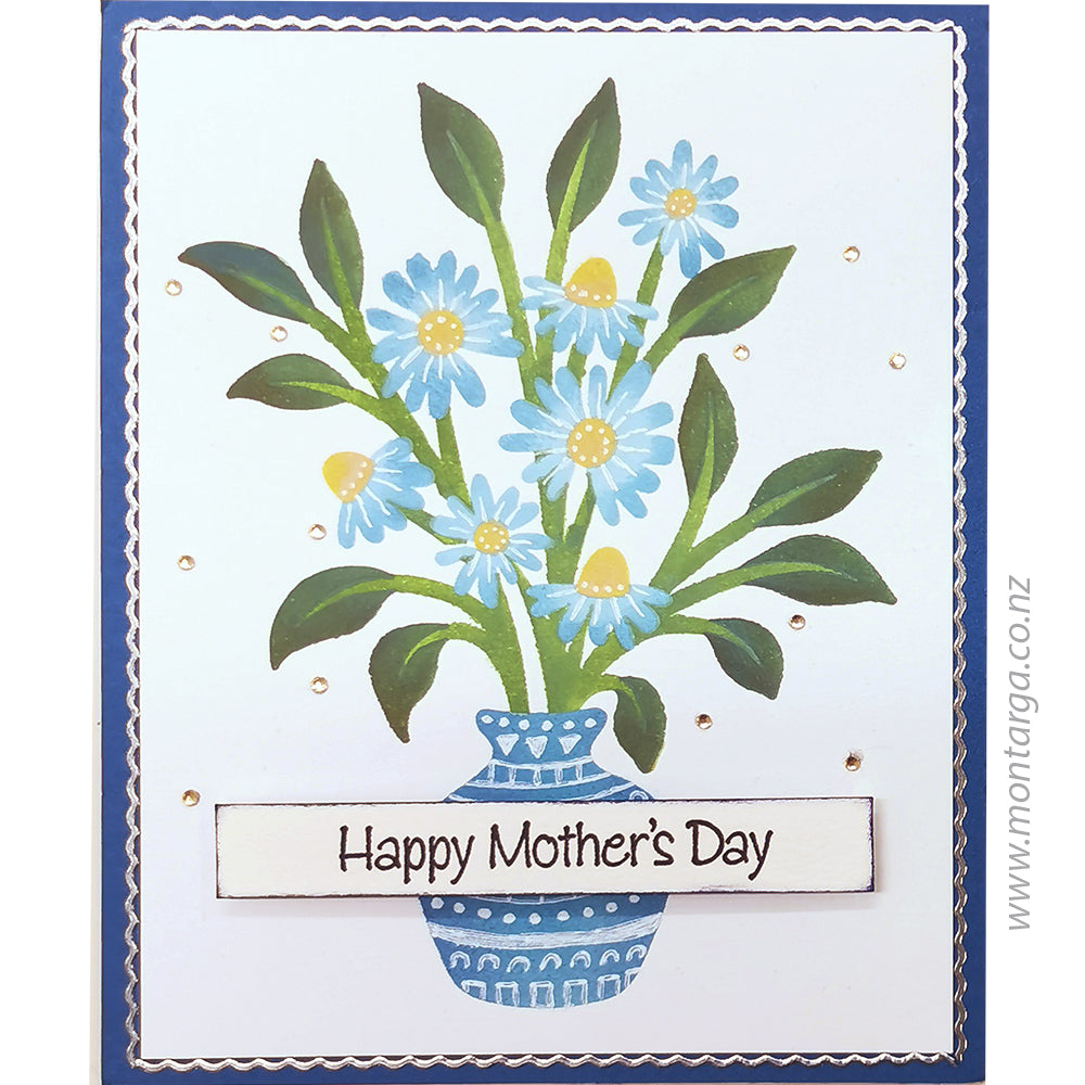 Card Sample - Layering Stencil Mother's Day