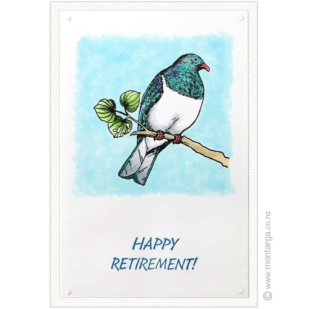 2000 G - Kererū on Kawakawa Branch Rubber Stamp