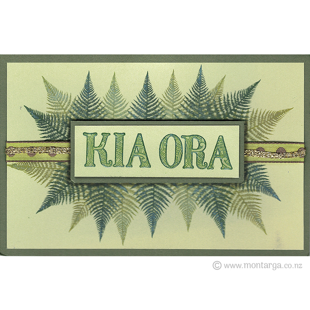 1901 BB - Kia Ora Wording Rubber Stamp
