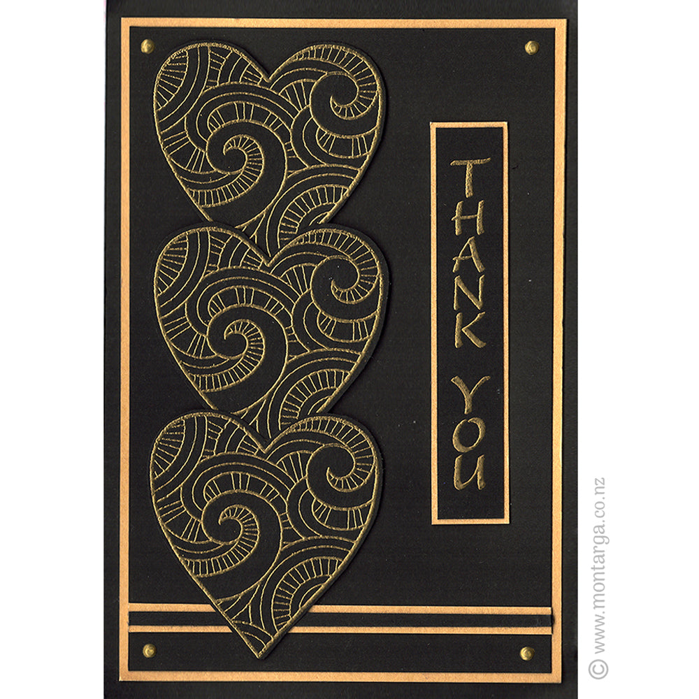 2698 F - Koru Patterned Heart Rubber Stamp
