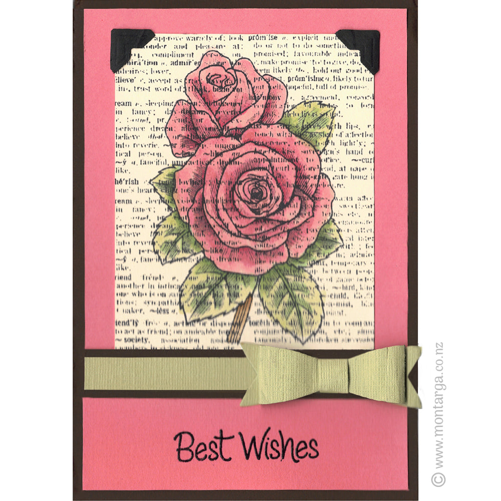 3919 I - Dictionary Background Rubber Stamp