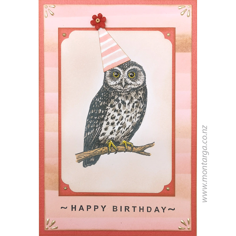 1310 G Ruru / Morepork Owl Rubber Stamp