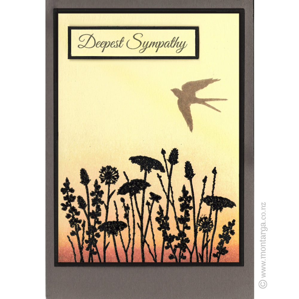 2756 B - Deepest Sympathy Wording Rubber Stamp