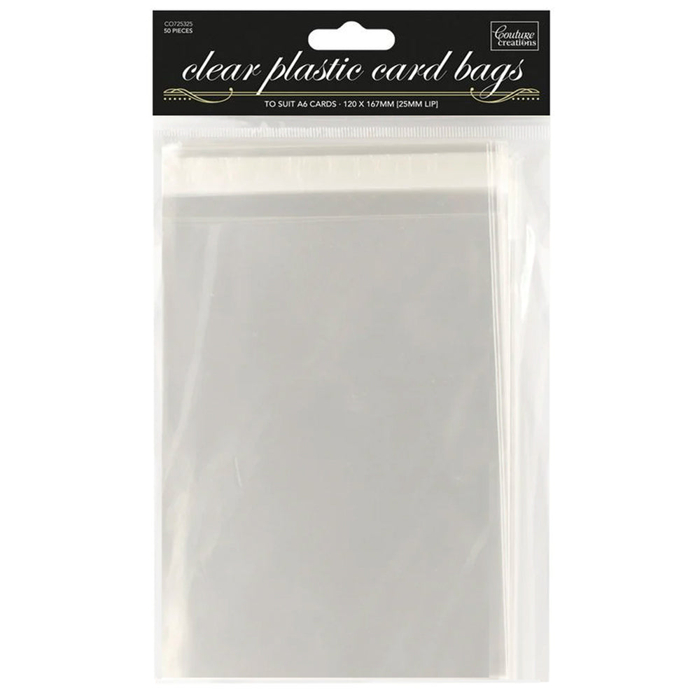Couture Creations Clear Plastic Bags for Cards - CO725325