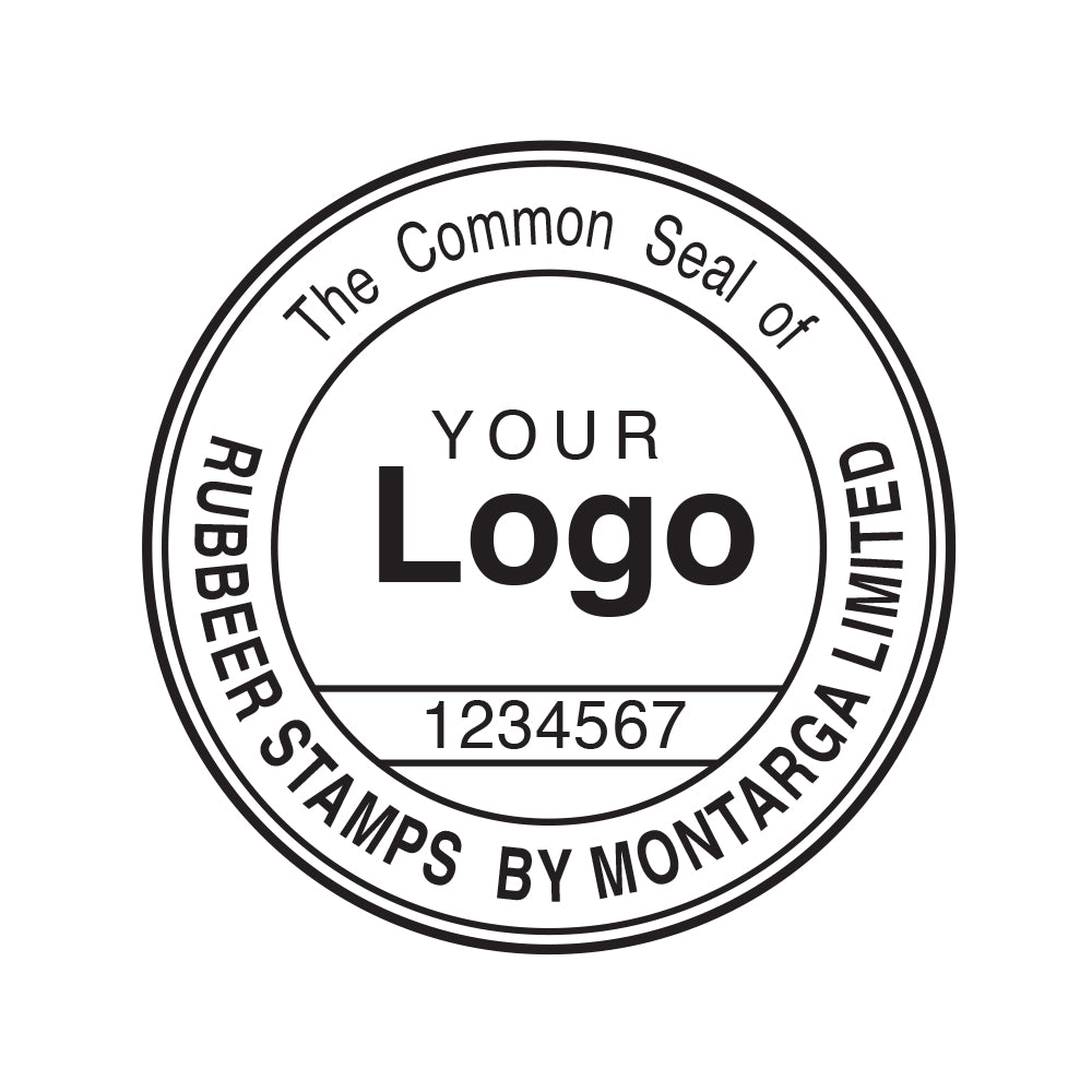 Common Seal Self Inking Stamp + Logo + Number - 4645