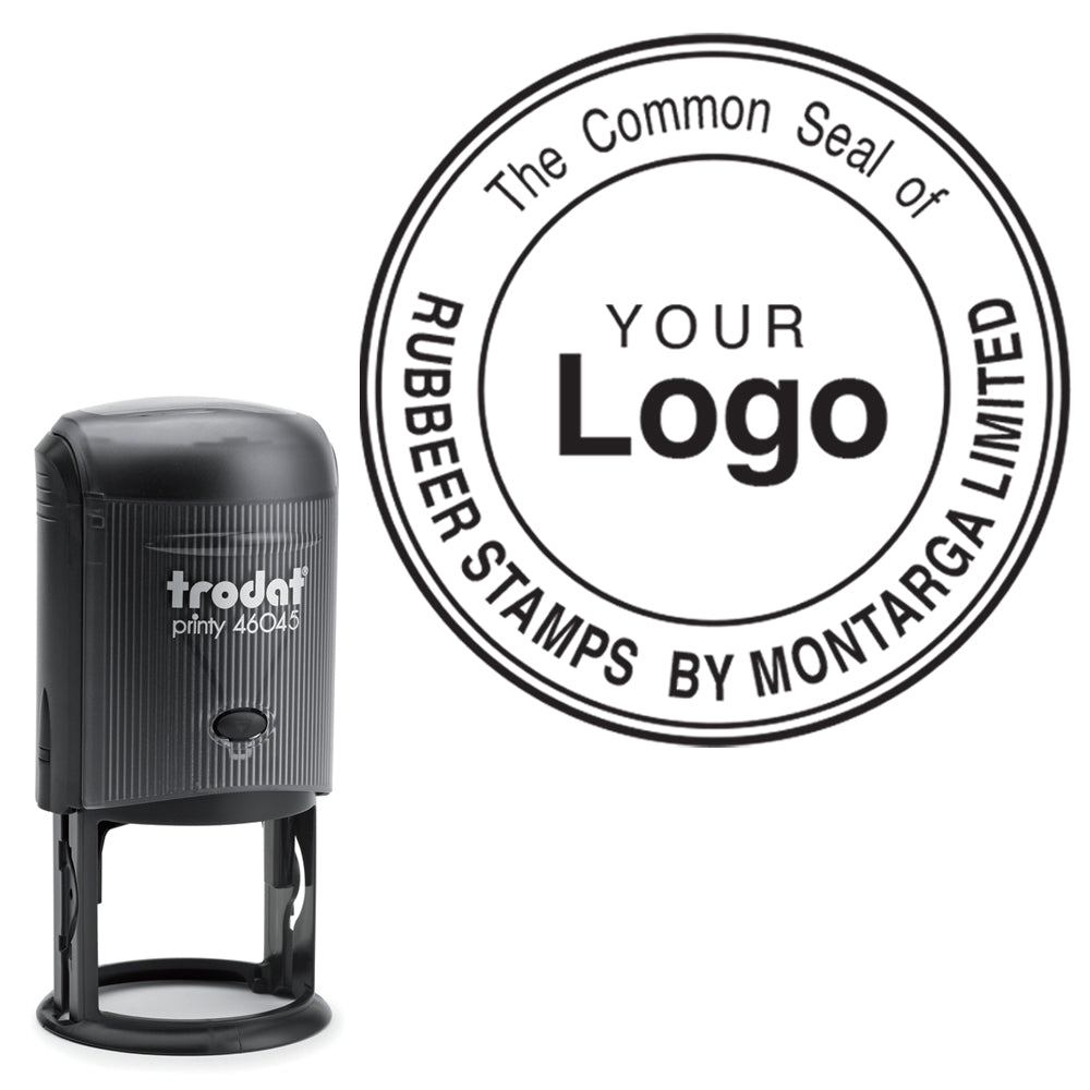 Common Seal Self Inking Stamp + Logo - 4645
