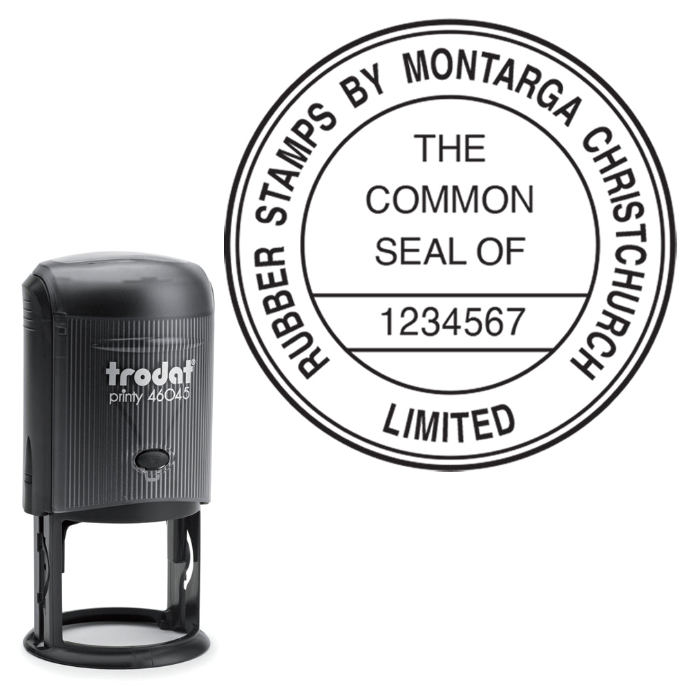 Common Seal Self Inking Stamp - Long Title + Number - 4645